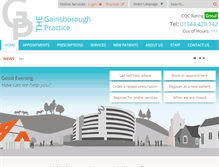 Tablet Screenshot of gainsborough-practice.co.uk
